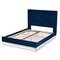 Baxton Studio Fabrico Glam and Luxe Navy Blue Velvet Upholstered and Gold Metal Queen Size Platform Bed 214-10941-ZORO - alternate 5